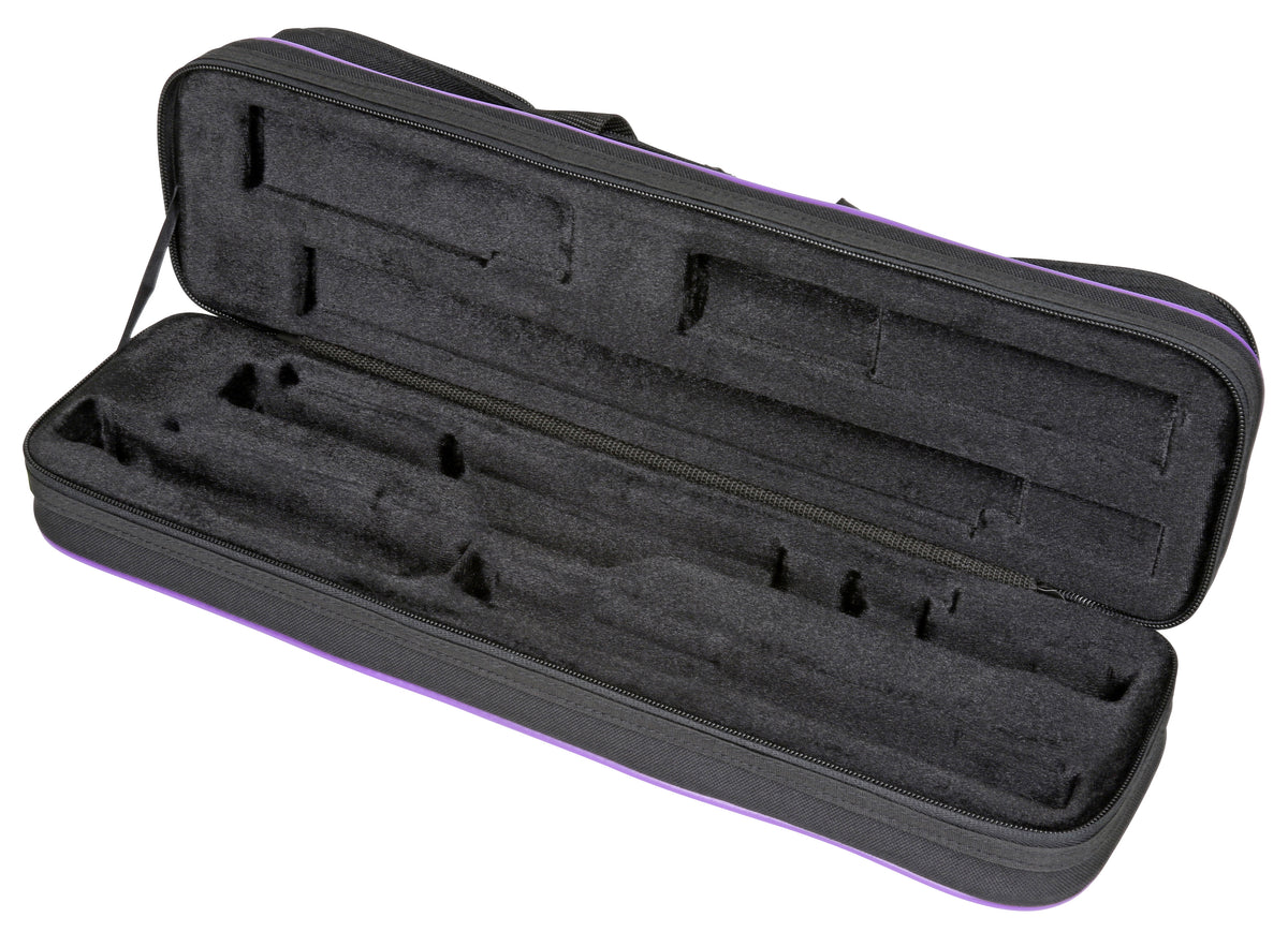 Kaces Lightweight Hardshell Flute Case, Purple Kaces Bags & Cases