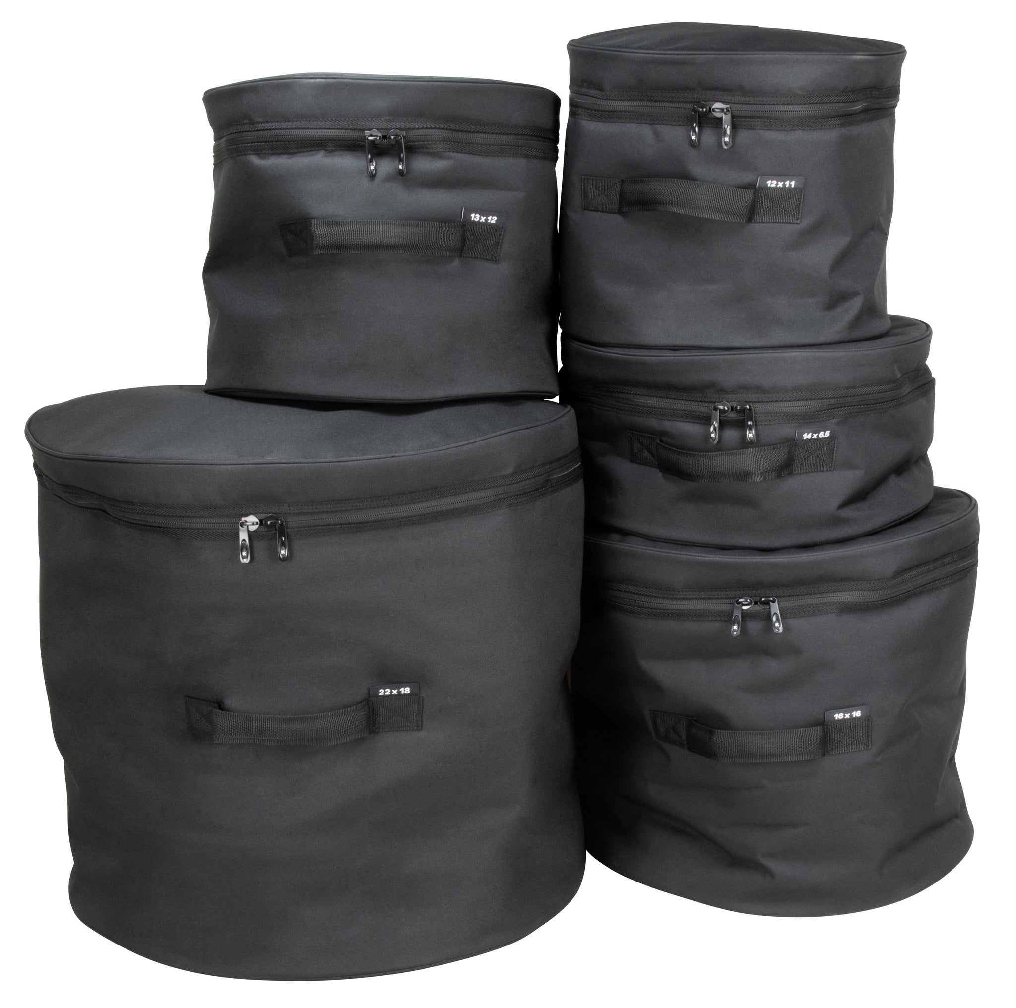 5 Piece Drum Bag Set (14” x 6.5”, 12” x 11”, 13” x 12”, 16” x 16 